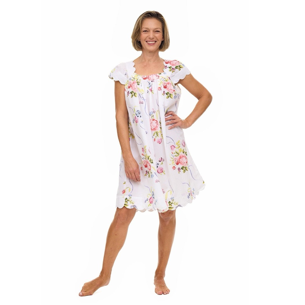Heidi Carey Lila Rose Cap Sleeve Short Nightgown Size XS Cottagecore Prairie